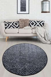 Conceptum Alfombra Tessuto DJT Blanco y Negro 100 cm